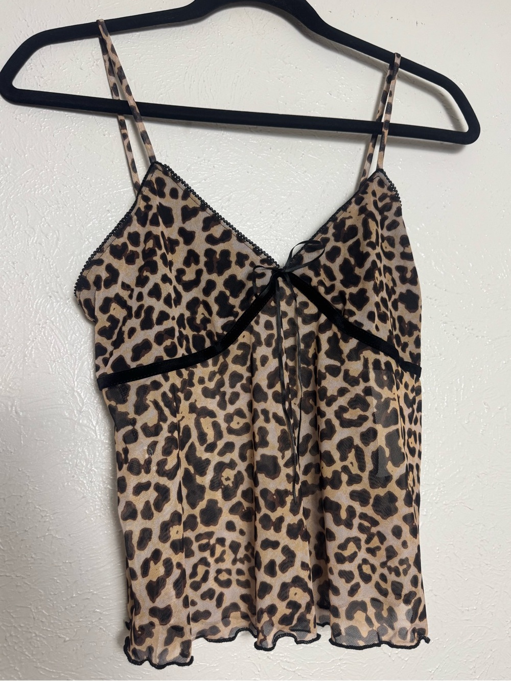 Cheetah Leopard Big Cat Dainty Sheer Cami Triangle Tank Top